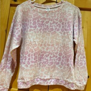Erge Pink Leopard Print Sweatshirt